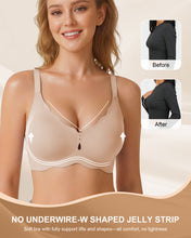 Load image into Gallery viewer, Cevapro Jelly Bras for Women, Wireless Push Up Bra Seamless Full Coverage Bralettes Comfortable No Underwire Tshirt Bra