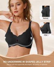 Load image into Gallery viewer, Cevapro Jelly Bras for Women, Wireless Push Up Bra Seamless Full Coverage Bralettes Comfortable No Underwire Tshirt Bra
