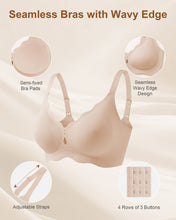 Load image into Gallery viewer, Cevapro Jelly Bras for Women, Wireless Push Up Bra Seamless Full Coverage Bralettes Comfortable No Underwire Tshirt Bra