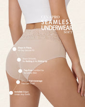 Load image into Gallery viewer, Cevapro Seamless Underwear for Women With Soft Lace Waistband, No Show Laser Cut Lace Panties Women Underwear Seamless 5 Pack
