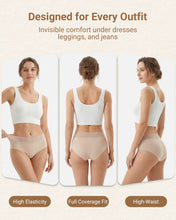 Load image into Gallery viewer, Cevapro Seamless Underwear for Women With Soft Lace Waistband, No Show Laser Cut Lace Panties Women Underwear Seamless 5 Pack
